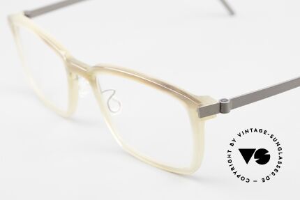 Lindberg Horn 1808 Büffelhorn Titanium Fassung, absoluter Luxus, denn jedes Horn-Modell ist einzigartig, Passend für Herren