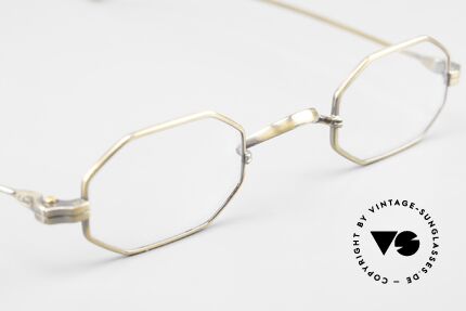 Lunor II 01 Achteckige Brille Antik Gold, 2. hand Modell in antik-gold im neuwertigen Zustand, Passend für Herren und Damen