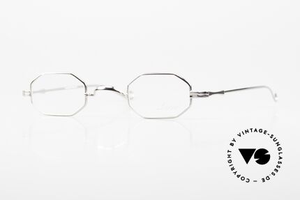 Lunor II 01 Achteckige Brille Platin PP Details