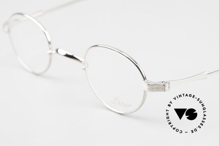 Lunor II 03 XS Kleine Unisex Brille Platin, Brillen-Design in Anlehnung an frühere Jahrhunderte, Passend für Herren und Damen