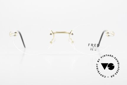 Fred Orcade F5 Ovale Randlos Brille Segler, marines Design (charakteristisch Fred) in Top-Qualität, Passend für Herren und Damen