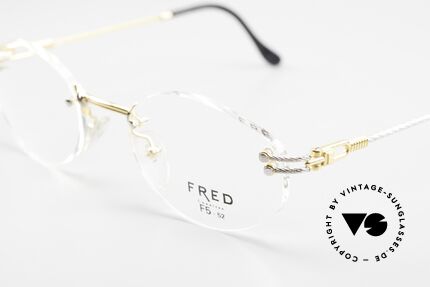 Fred Orcade F5 Ovale Randlos Brille Segler, Bügel sind gedreht wie ein Segeltau; MUSS für Segler!, Passend für Herren und Damen