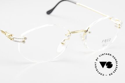 Fred Orcade F5 Ovale Randlos Brille Segler, Größe: medium, Passend für Herren und Damen