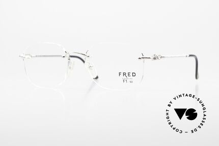 Fred Fidji F1 Luxus Brille Randlos Platin Details