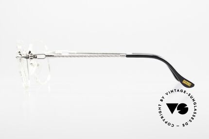 Fred Fidji F1 Luxus Brille Randlos Platin, ungetragenes altes Original mit original Etui von Fred, Passend für Herren und Damen