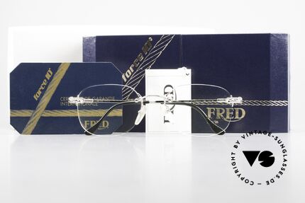 Fred Fidji F1 Luxus Brille Randlos Platin, Größe: large, Passend für Herren und Damen