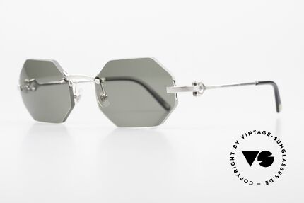 Cartier C-Decor Octag Achteckige Luxus Sonnenbrille, ein teures ORIGINAL in Medium Größe 52/21, 135, Passend für Herren und Damen