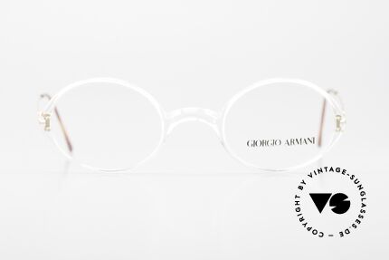 Giorgio Armani 363 Ovale Brille 90er Kristall, schlichte & puristische GA Fassung "Unisex-Brille", Passend für Herren und Damen