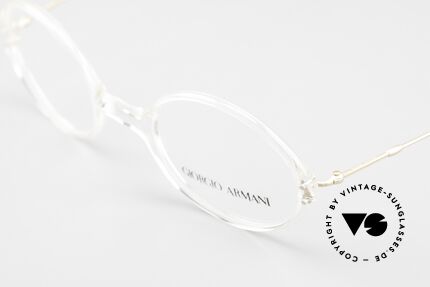 Giorgio Armani 363 Ovale Brille 90er Kristall, zeitloser Stil; Top-Qualität und nur 9 Gramm leicht, Passend für Herren und Damen