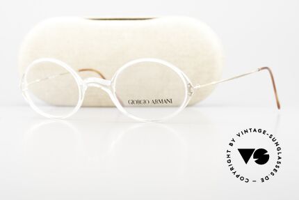 Giorgio Armani 363 Ovale Brille 90er Kristall, die Fassung ist beliebig verglasbar (optisch / Sonne), Passend für Herren und Damen