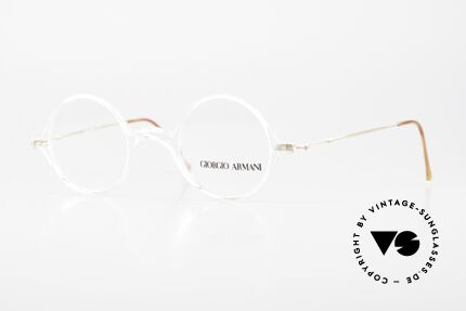Giorgio Armani 365 Runde Brille 90er Kristall Details