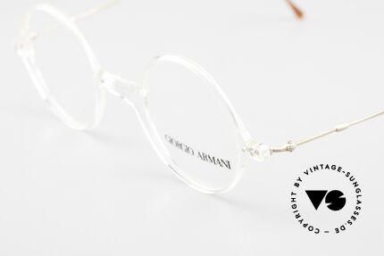 Giorgio Armani 365 Runde Brille 90er Kristall, zeitloser Stil; Top-Qualität und nur 9 Gramm leicht, Passend für Herren und Damen