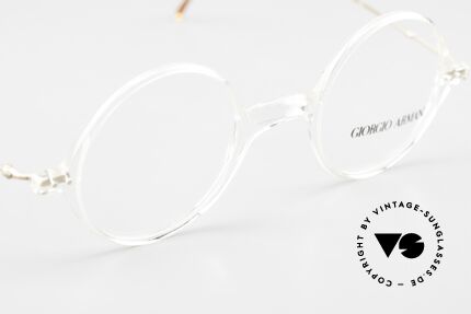 Giorgio Armani 365 Runde Brille 90er Kristall, ein ungetragenes Giorgio Armani Original von 1995, Passend für Herren und Damen