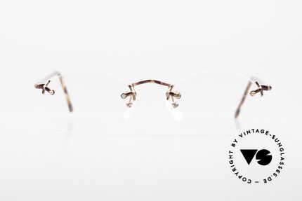 Giorgio Armani 195 Randlose Vintage Brille Oval, zeitlos, randlose Giorgio Armani 80er Brillenfassung, Passend für Herren und Damen