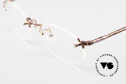 Giorgio Armani 195 Randlose Vintage Brille Oval, ideale Passform dank flexibler Federscharniere, Top!, Passend für Herren und Damen