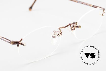 Giorgio Armani 195 Randlose Vintage Brille Oval, ungetragenes Einzelstück in herausragender Qualität, Passend für Herren und Damen