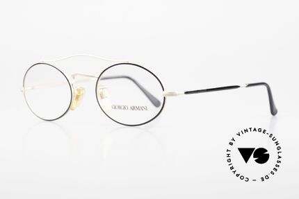 Giorgio Armani 115 90er Designer Brille Fassung, gold-schwarze Metallfassung in Größe 50-21, 140, Passend für Herren und Damen Giorgio Armani 115 90er Designer Brille Fassung, gold-schwarze Metallfassung in Größe 50-21, 140, Passend für Herren und Damen