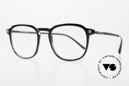 Mykita Pal Pantobrille Eckig Unisex, schwarze Front mit charakteristischen Mykita-Bügeln, Passend für Herren und Damen