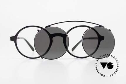 Mykita Tomkin Runde Brille Mit Sonnenclip, genial flexible Brillenfassung: eine Größe passt allen, Passend für Herren und Damen