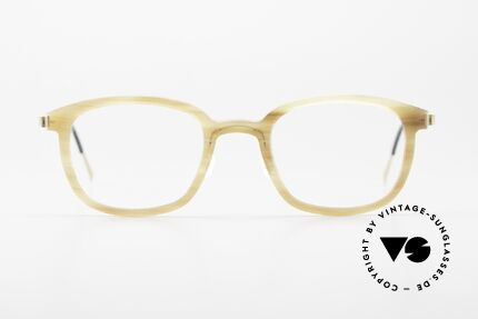 Lindberg Horn 1801 Büffelhorn Titanbrille Gold, vielfach ausgezeichnet hinsichtlich Qualität und Design, Passend für Herren und Damen