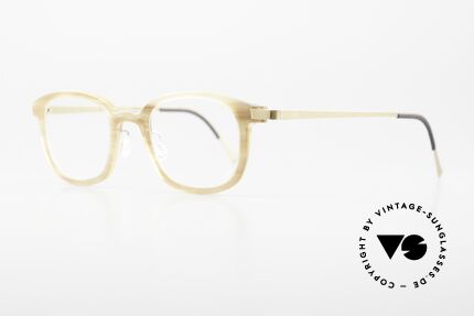Lindberg Horn 1801 Büffelhorn Titanbrille Gold, so zeitlos, stilvoll und innovativ = Prädikat "VINTAGE", Passend für Herren und Damen