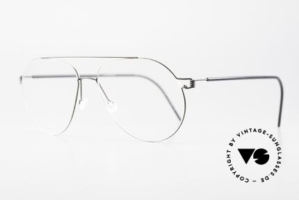Lindberg Raymond Air Titan Rim Herrenbrille Aviator Style, in M-L Größe 56-16, mit einer Bügellänge von 145mm, Passend für Herren