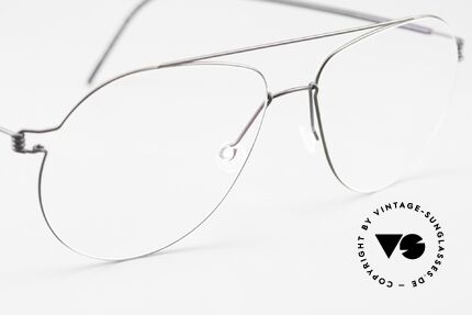 Lindberg Raymond Air Titan Rim Herrenbrille Aviator Style, ungetragenes Designerstück mit LINDBERG Hart-Etui, Passend für Herren
