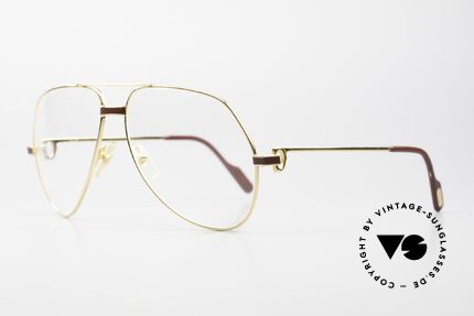 Cartier Vendome Laque - L Luxus Aviator Brille Herren, dieses Modell mit Laque-Dekor in LARGE Gr. 62-14, 140, Passend für Herren