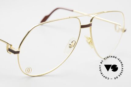 Cartier Vendome Laque - L Luxus Aviator Brille Herren, an alle Sammler: rechtes DEMOglas hat einen Abplatzer, Passend für Herren