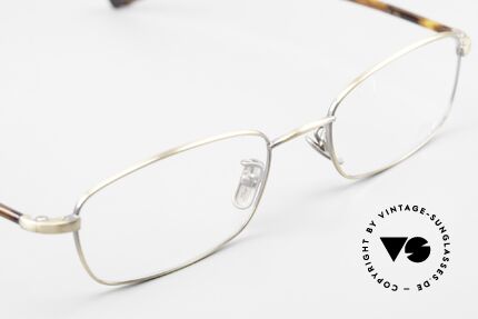 Lunor Club IV 524 AG Brille Eckig In Antik Gold, altes, ungetragenes LUNOR ORIGINAL von circa 2009, Passend für Herren