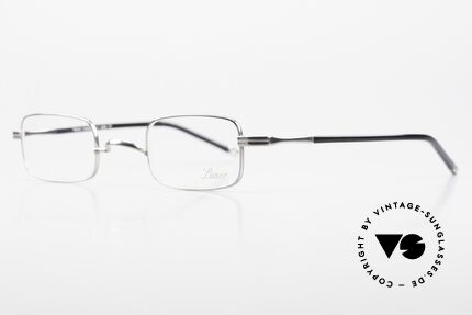 Lunor T3-E-AT PP Eckige Titan Fassung Platin, PP = Platin Plattiert mit W-Steg; made in Japan, Passend für Herren