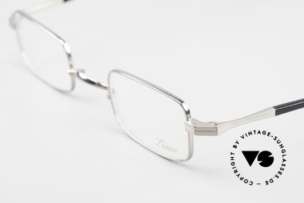 Lunor T3-E-AT PP Eckige Titan Fassung Platin, eckiges Modell (eher eine Lesebrille für Herren), Passend für Herren