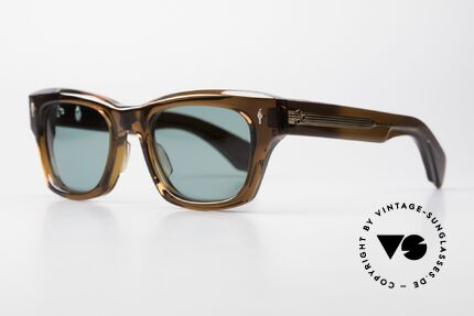Jacques Marie Mage Dealan Bob Dylan Sonnenbrille 60er, Hickory, Seagreen, limitiertes Modell, Größe 53/22, Passend für Herren