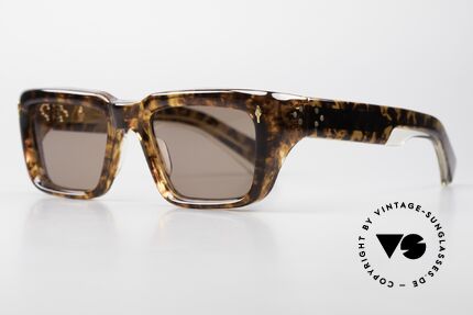 Jacques Marie Mage Walker Herren Sonnenbrille 60er Stil, Argyle, Bronze, Dark Gold, limitiertes Modell, 53/21, Passend für Herren