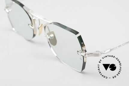 Jacques Marie Mage Yuma Randlose Sonnenbrille Titan, YUMA, Antique, Sky, Silver (Nr. 244 von 450 weltweit), Passend für Herren und Damen