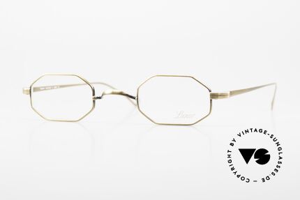 Lunor T4-E-MT AG Achteckige Brille Antik Gold Details