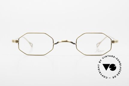 Lunor T4-E-MT AG Achteckige Brille Antik Gold, das meistgesuchte Modell in AG = ANTIK GOLD, Passend für Herren und Damen
