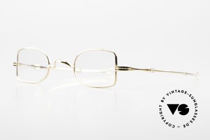 Lunor I 09 Telescopic Teleskopbrille Vergoldet GP, Brillendesign in Anlehnung an frühere Jahrhunderte, Passend für Herren und Damen