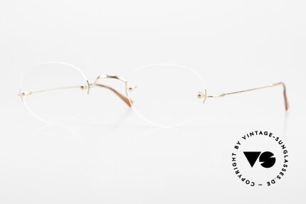 Lunor Classic Panto GP Randlosbrille Zeitlos Gold, Lunor Brille, randlos, Classic Panto GP: gold-plated, Passend für Herren und Damen