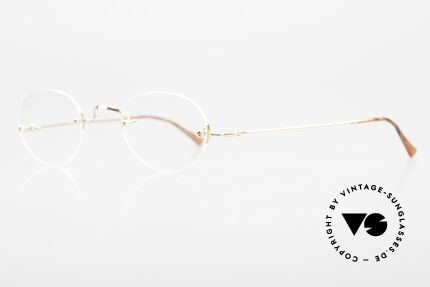 Lunor Classic Panto GP Randlosbrille Zeitlos Gold, zeitloser Klassiker mit dem berühmten Lunor W-Steg, Passend für Herren und Damen