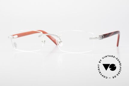 Cartier C-Decor Randlos Metal & Composite Brille Details