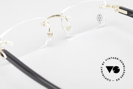 Cartier Canazei Ranlose Luxus Brille Eckig, Größe: small, Passend für Herren und Damen
