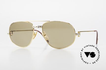 Cartier Romance Santos - L Gläser mit Hauchzeichen 1986, vintage CARTIER Luxus-Sonnenbrille; Modell ROMANCE, Passend für Herren