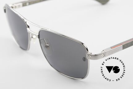 Cartier Santos De Cartier Pilotenbrille Holz Polarized, Wood-Serie: Edelholzbügel mit Federscharnieren, Passend für Herren