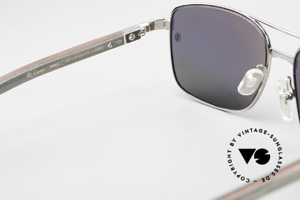 Cartier Santos De Cartier Pilotenbrille Holz Polarized, Größe: medium, Passend für Herren