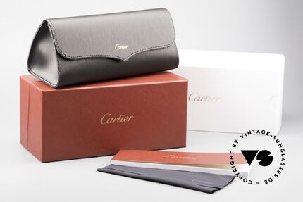 Cartier Santos Dumont Aviator Sonnenbrille Leder, Größe: medium, Passend für Herren