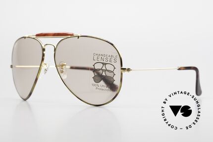 Ray Ban Outdoorsman II Tortuga Changeable Brown USA, produziert in den 70ern & 80ern v. Bausch&Lomb, Passend für Herren