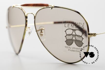 Ray Ban Outdoorsman II Tortuga Changeable Brown USA, ungetragen (wie alle unsere vintage 80er Brillen), Passend für Herren