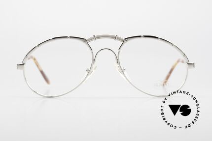 Bugatti 12004 Herrenbrille 80er Platinum, platin-plattierte Fassung in Größe 52-19, 130, Passend für Herren