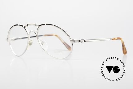 Bugatti 12004 Herrenbrille 80er Platinum, die typische Bugatti Herrenform (Tropfenform), Passend für Herren